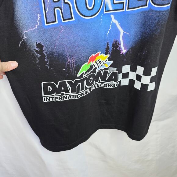 Vintage Nascar The Thunder Rolls Daytona Speedway Black Short Sleeve T-Shirt L - Picture 8 of 8